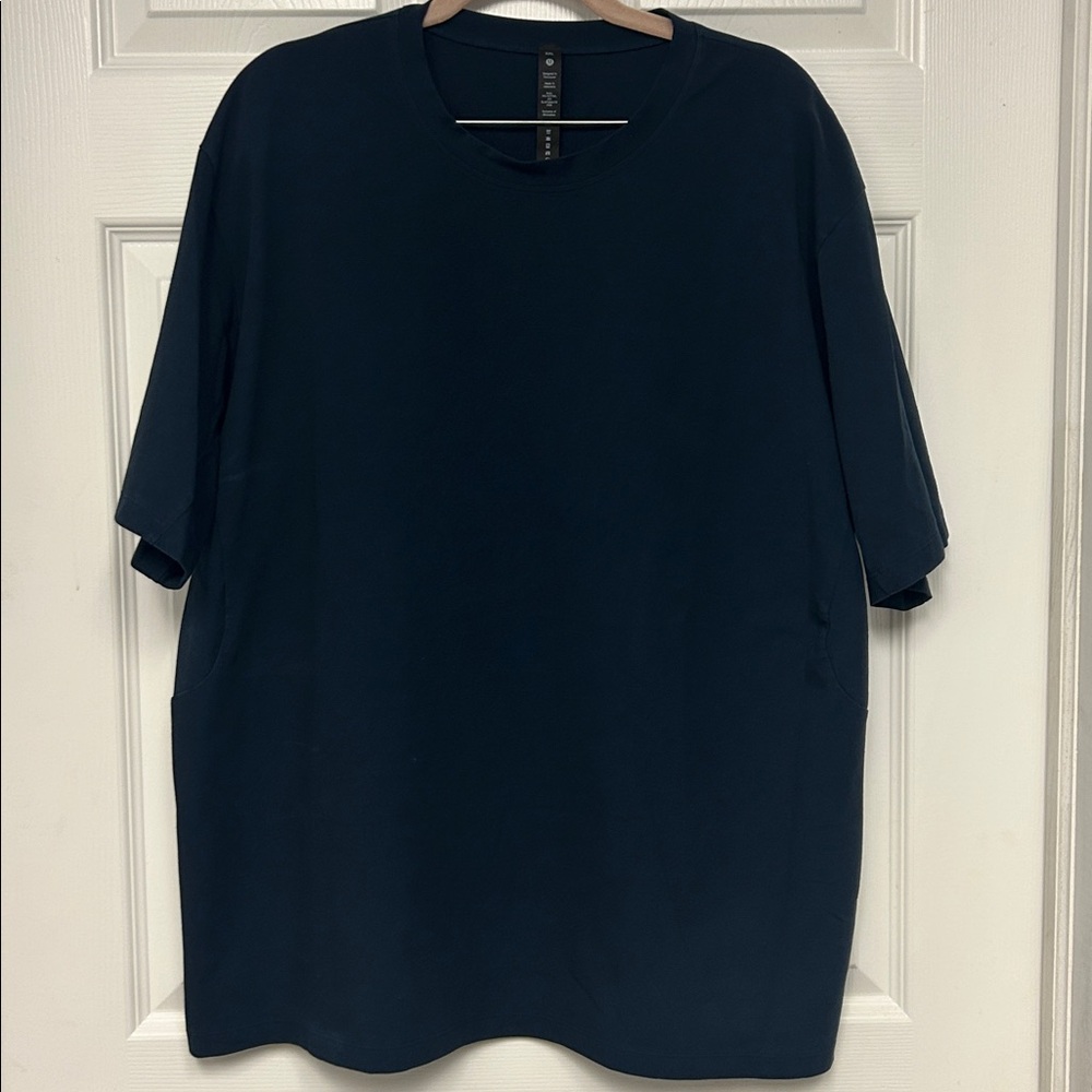 Lululemon EasySet Training Short-Sleeve Shirt navy blue XXL